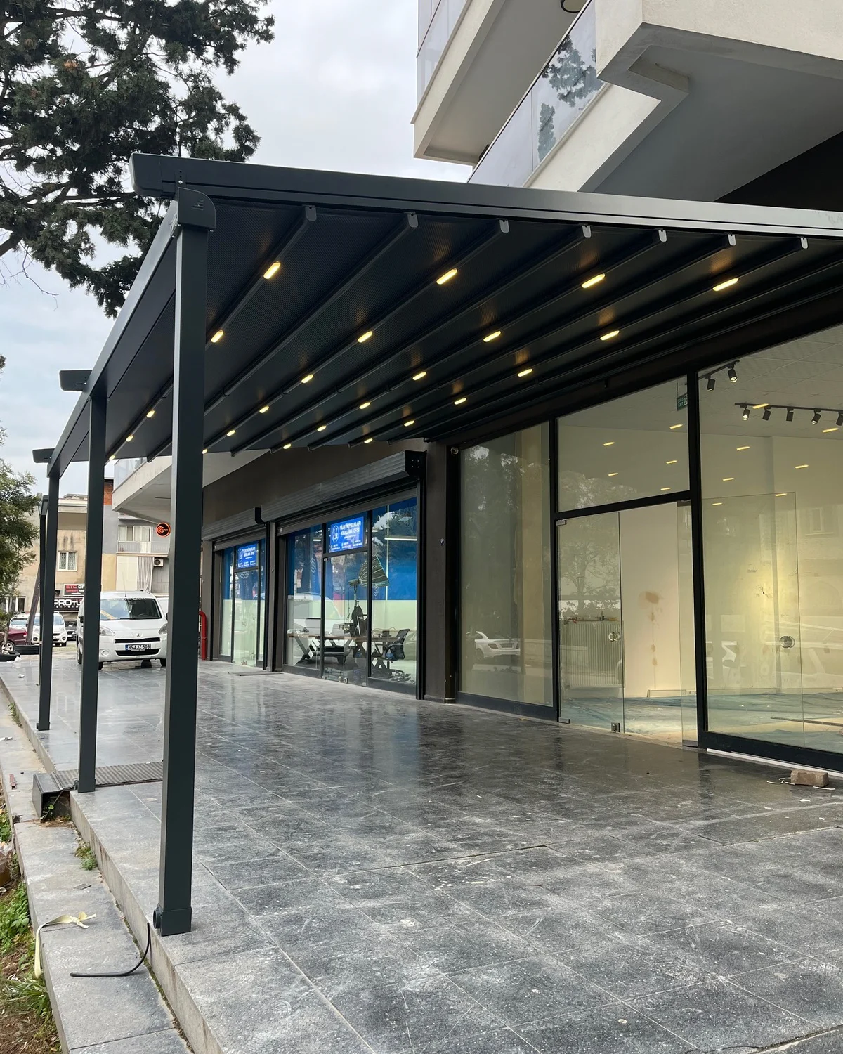 Pergola gölgelendirme sistemi uygulaması