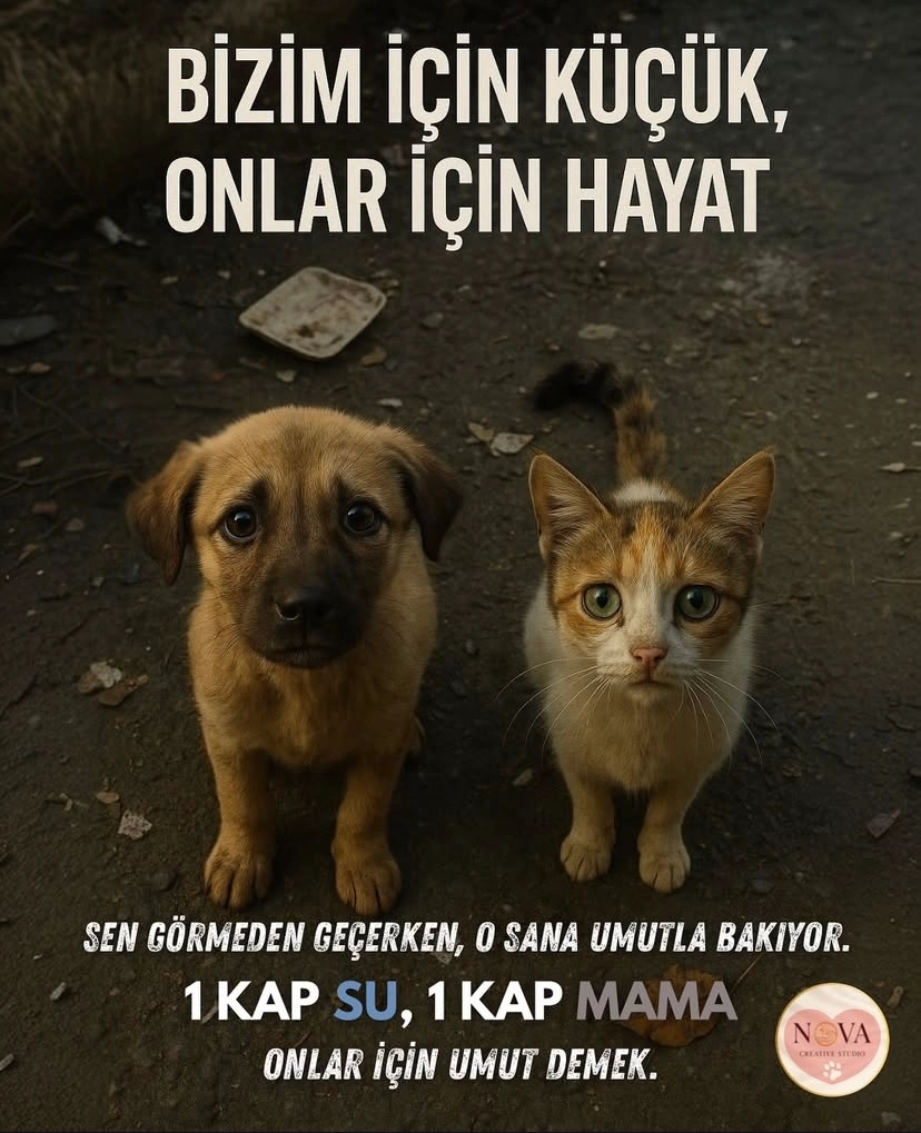 Bir kap su bir kap mama sokak canları için hayat olabilir