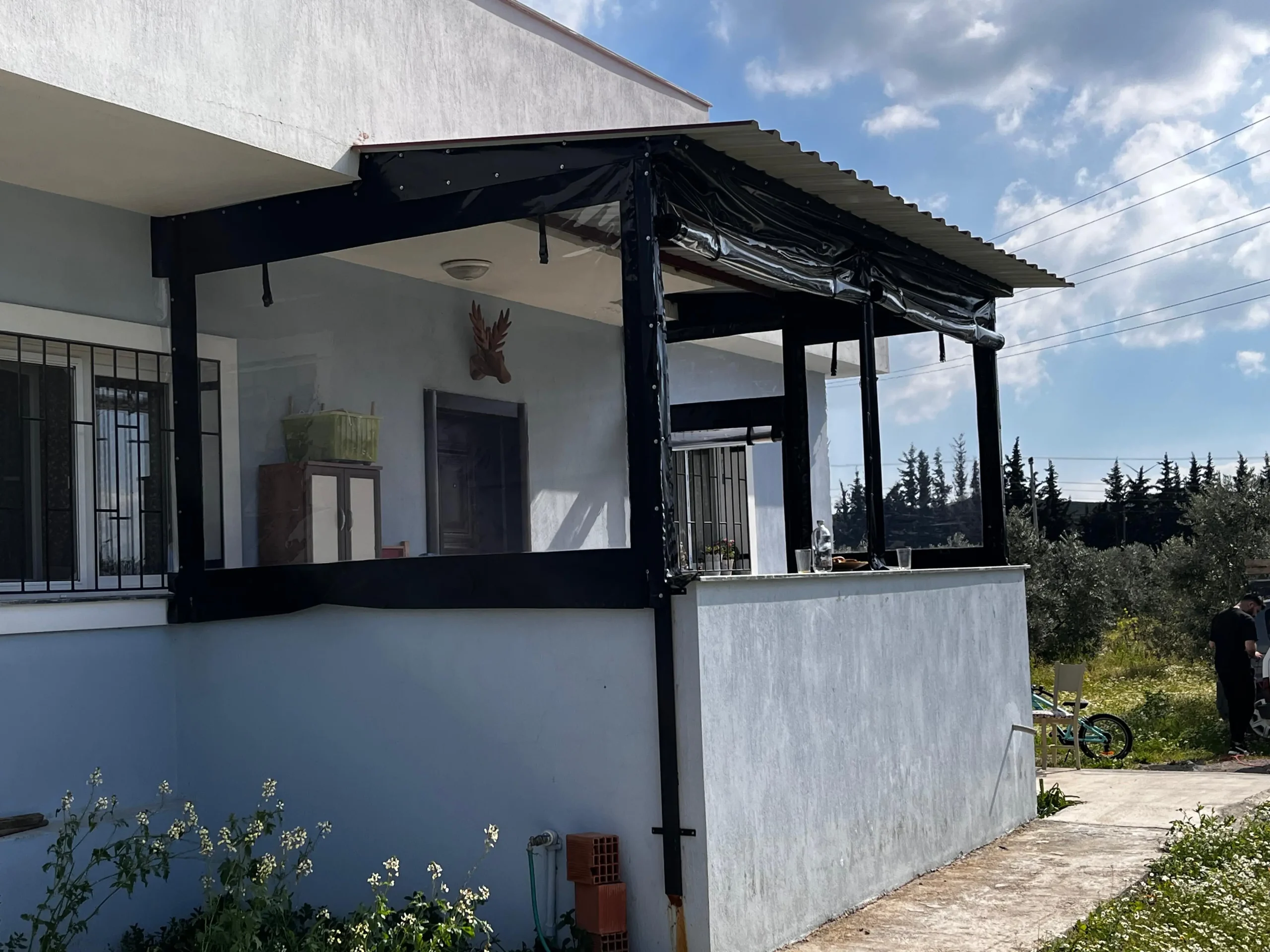 İzmir Seferihisar şeffaf kış bahçesi sistemi