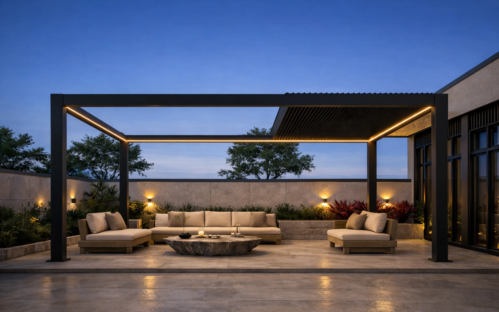 İzmir bioklimatik pergola uygulaması