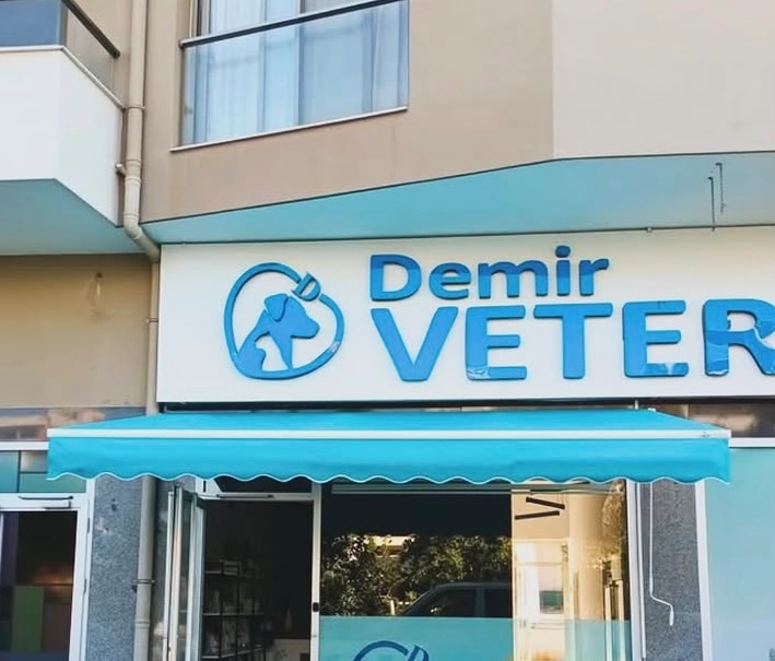 Bornova mafsallı tente Demir Veteriner proje görseli