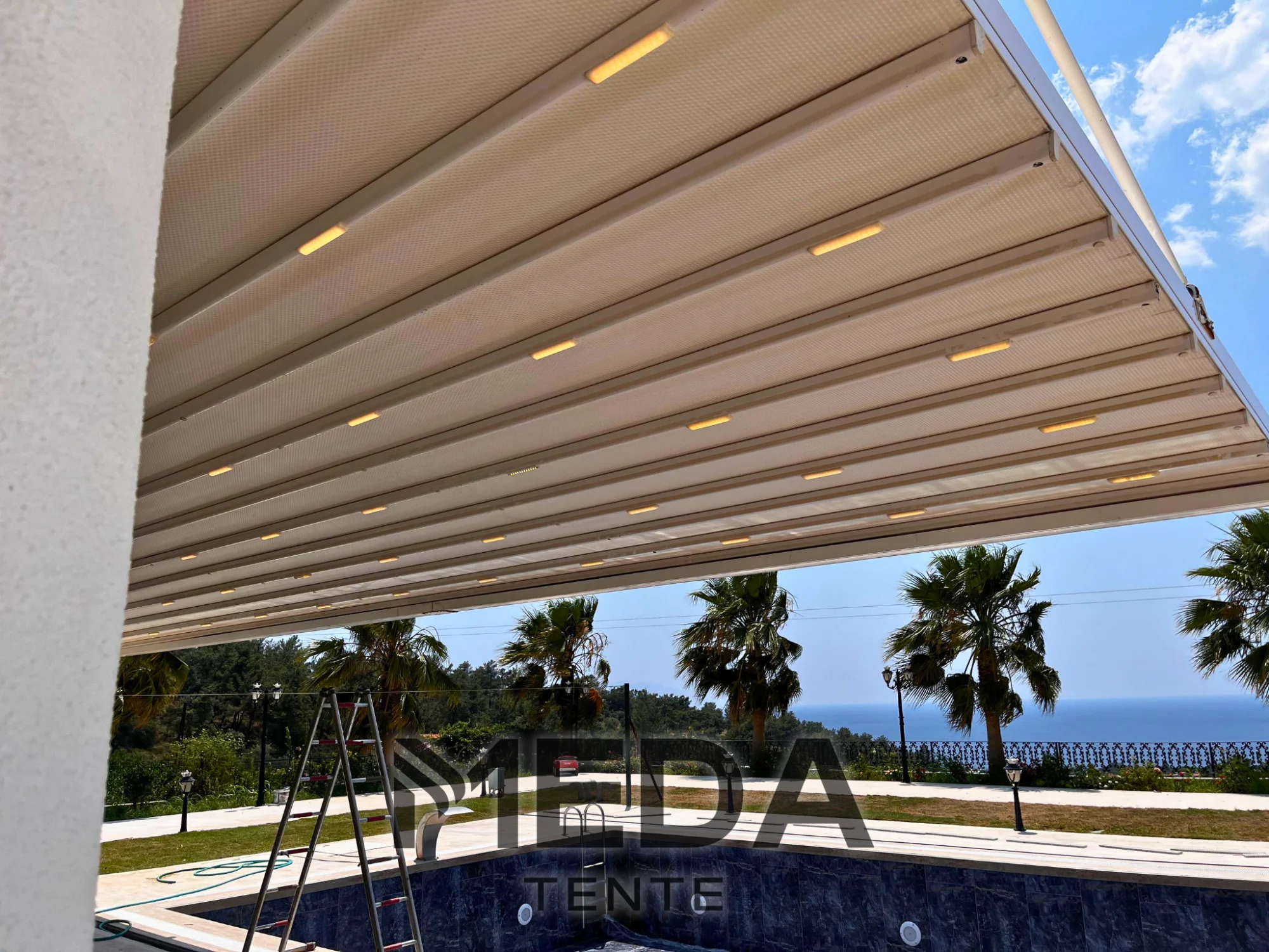 İzmir Gümüldür otomatik pergola projesi